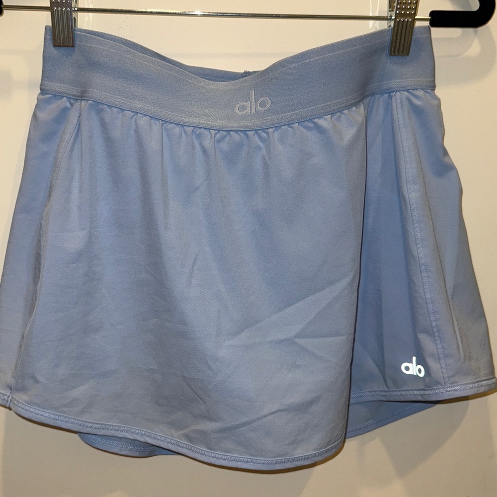 ALO Yoga Light Blue Maxi Skirt blue sea shell